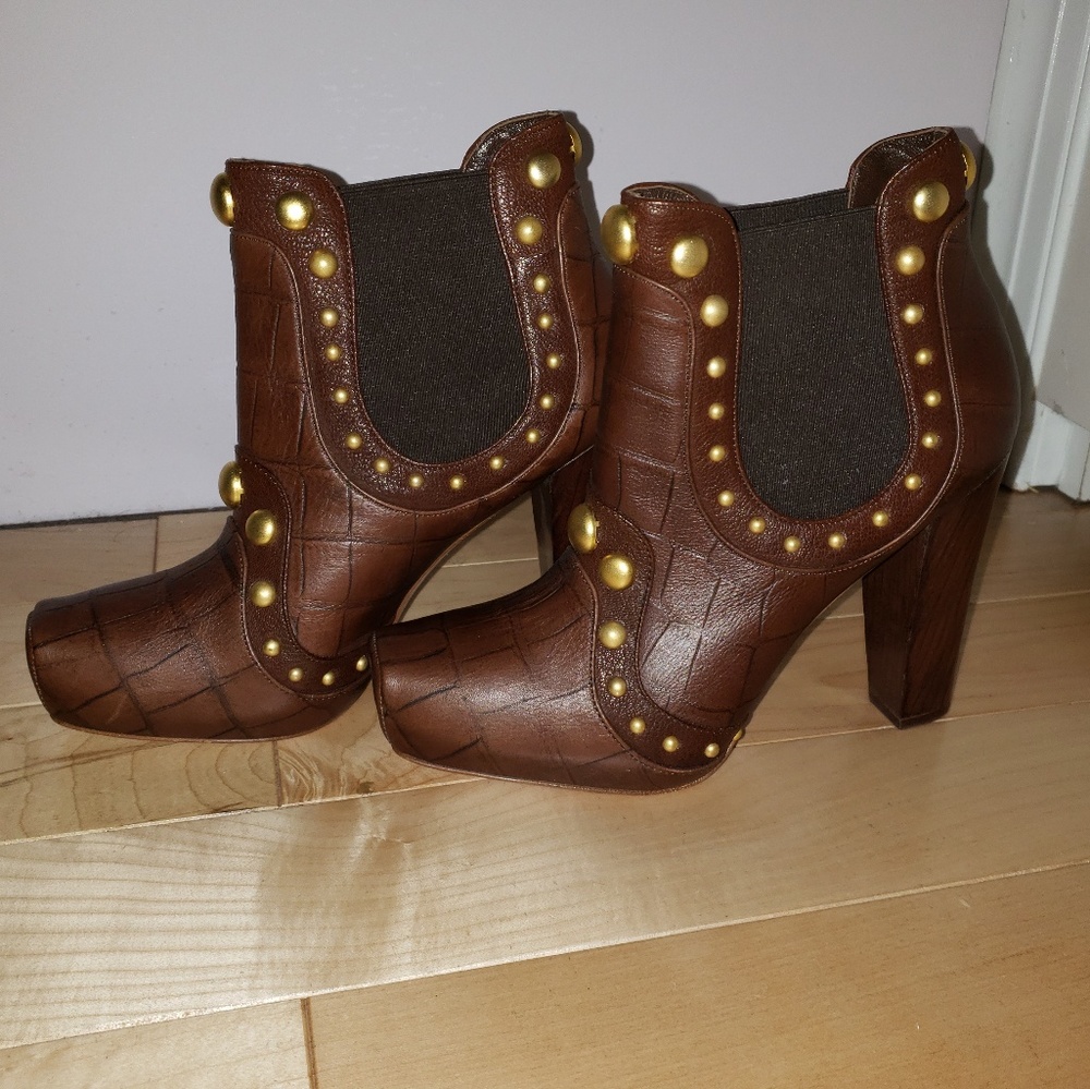 ALEXANDER MCQUEEN•BROWN VERO CUOIO BOOTS
